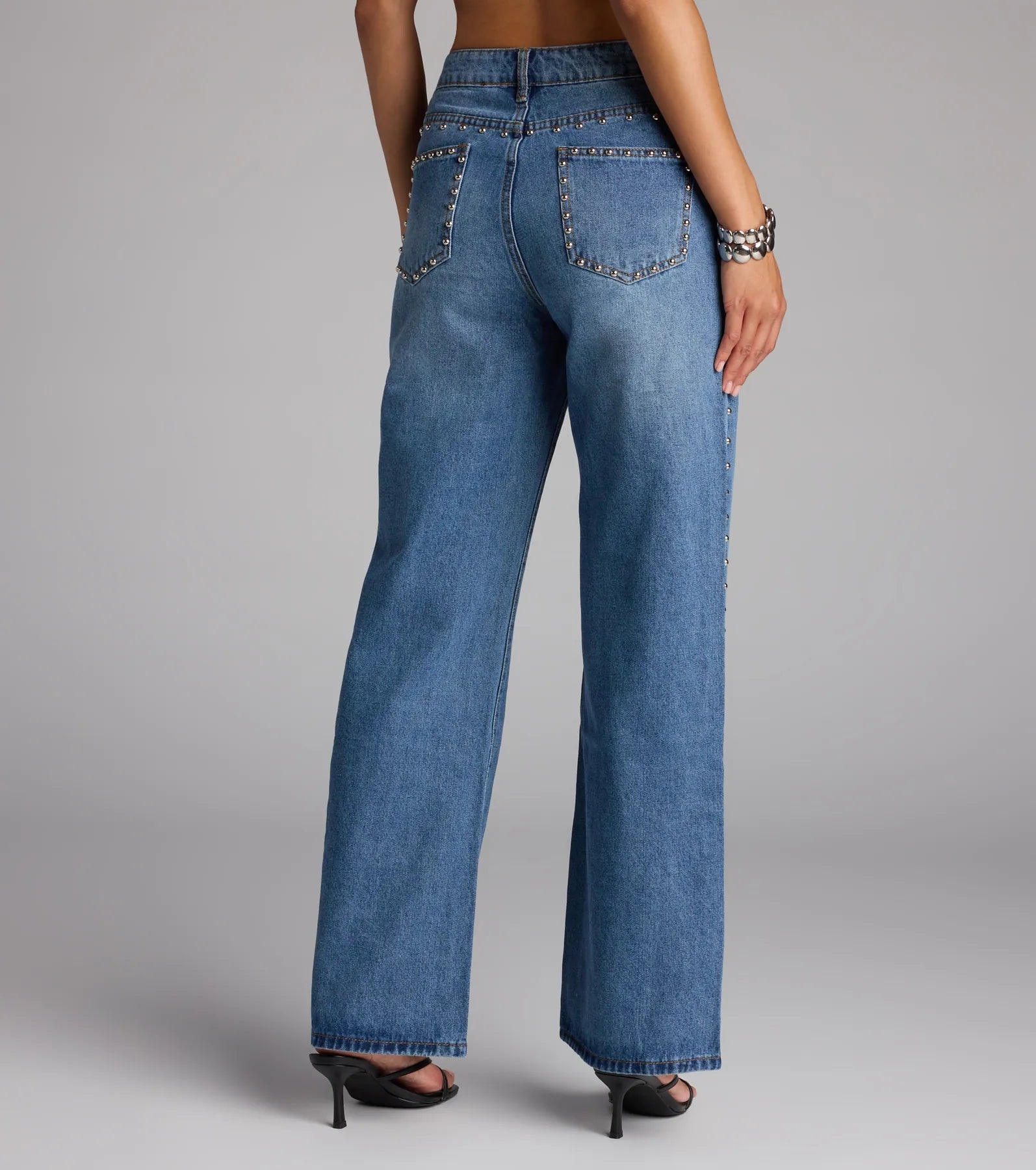 Stud Game Strong Mid-Rise Denim Jeans - Image 2