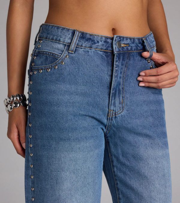 Stud Game Strong Mid-Rise Denim Jeans - Image 3