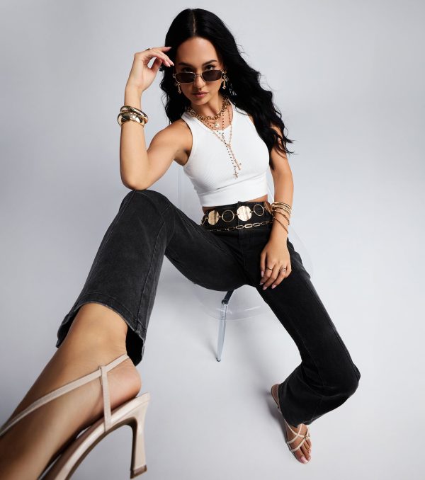 Wild Star Cheetah Mid-Rise Denim Jeans - Image 2