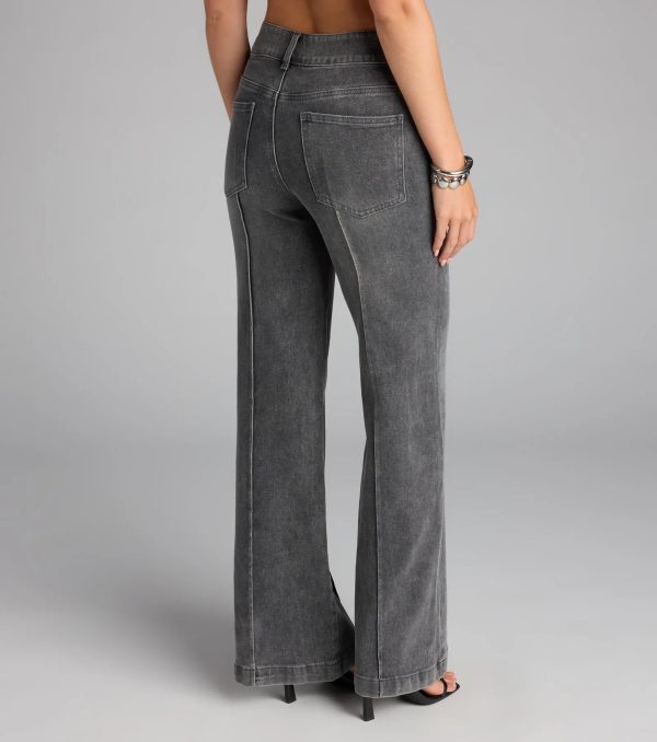 Street Sleek Straight Leg Denim Jeans - Image 2
