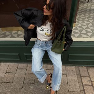 Whole Vibe Mid-Rise Barrel Denim Jeans