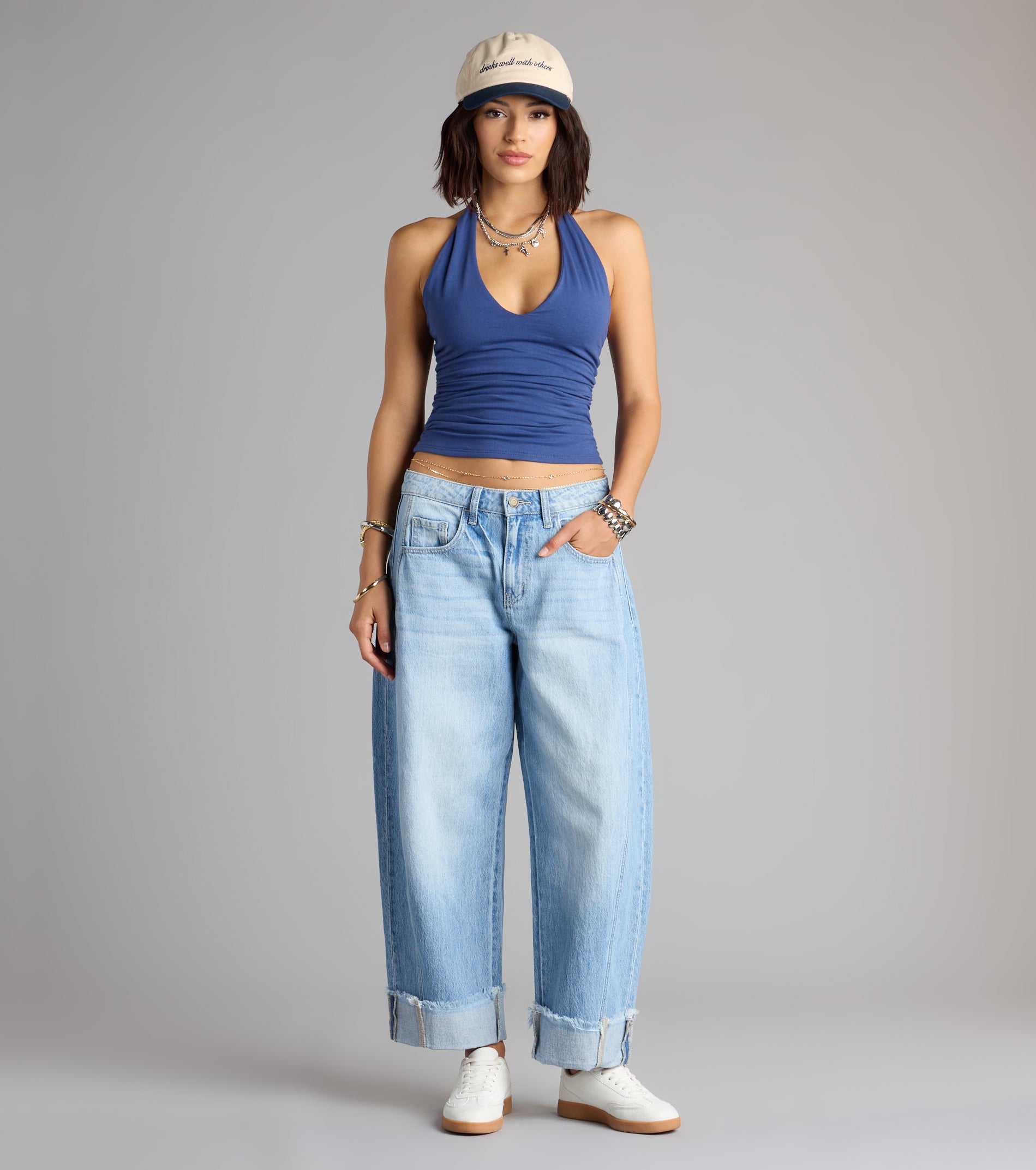 Whole Vibe Mid-Rise Barrel Denim Jeans - Image 2