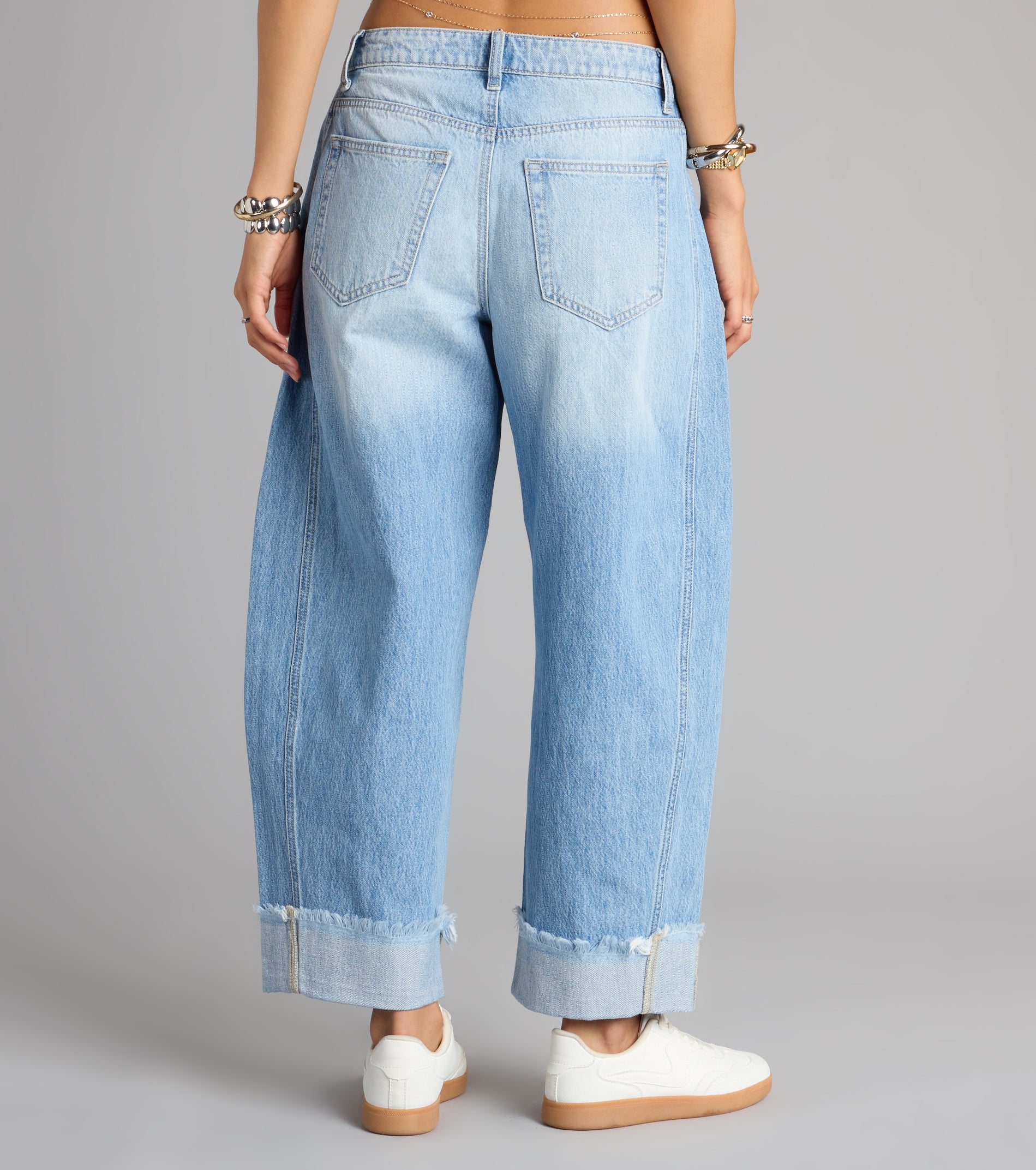Whole Vibe Mid-Rise Barrel Denim Jeans - Image 4