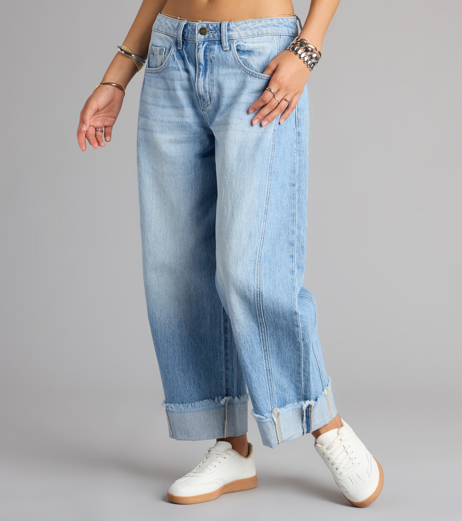 Whole Vibe Mid-Rise Barrel Denim Jeans - Image 6