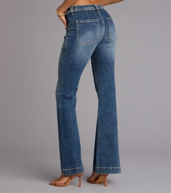 Street Flare Mid-Rise Flare Denim Jeans - Image 2