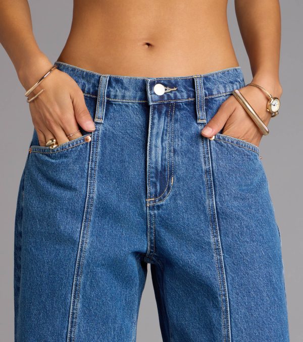 Chill Factor Mid-Rise Barrel Denim Jeans - Image 3