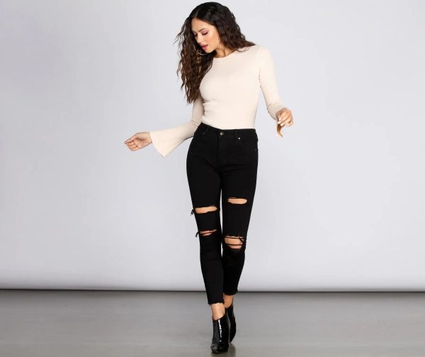 Clara High Rise Destructed Skinny Jeans - Image 5