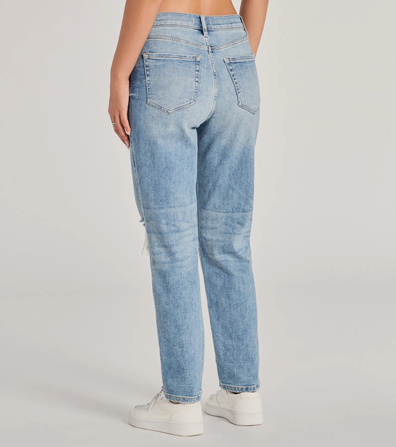 Rocky High-Rise Destructed Boyfriend Jeans - Image 2