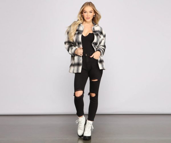 Bella High Rise Destructed Skinny Jeans - Image 6