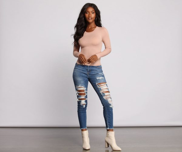 Fab and Frayed Distressed Skinny Jeans - Image 4