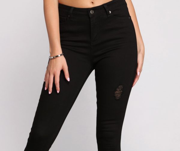High Rise Stun On Them Cropped Skinny Jeans - Image 4