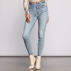Bella Super High Rise Skinny Ankle Jeans