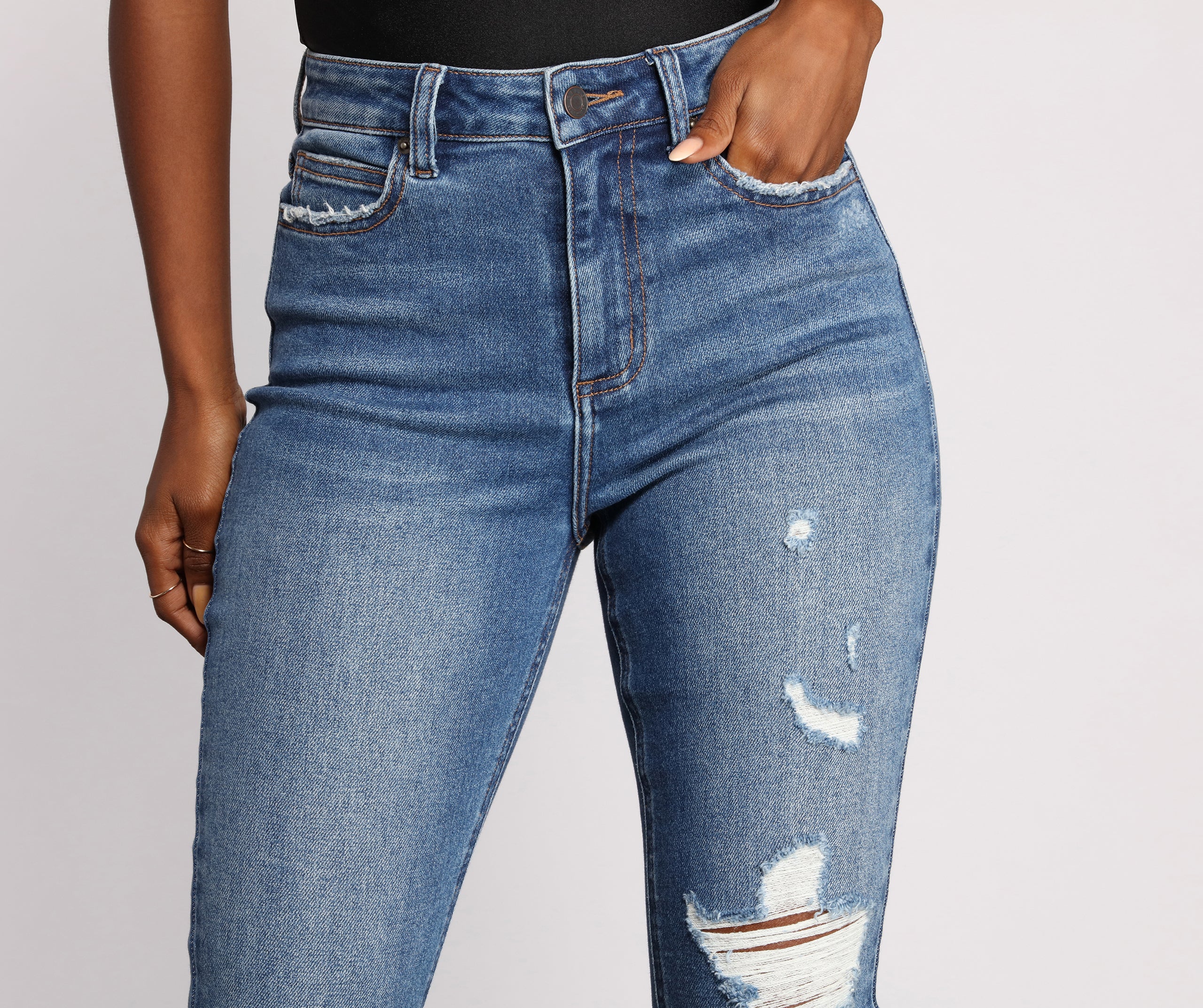 Stun and Strut High Rise Skinny Jeans - Image 3