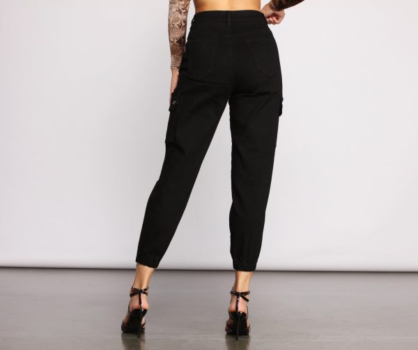 High Rise Destructed Cargo Joggers - Image 11