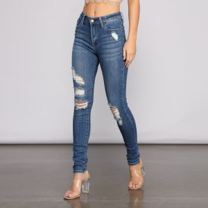 On the Rise Super High Waist Skinny Jeans