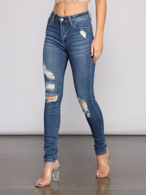 On the Rise Super High Waist Skinny Jeans