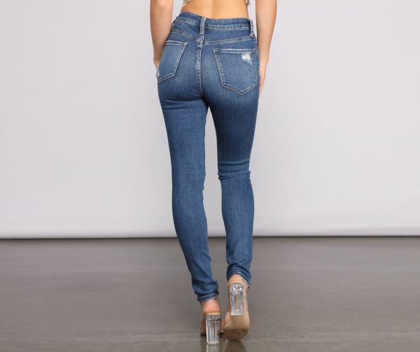 On the Rise Super High Waist Skinny Jeans - Image 2