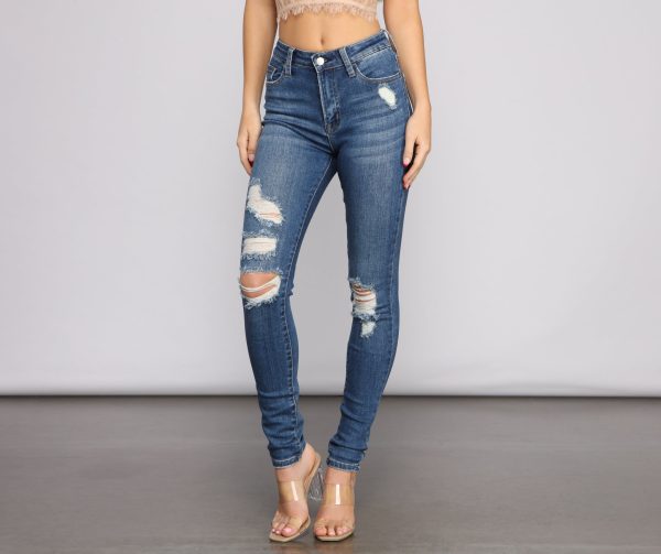 On the Rise Super High Waist Skinny Jeans - Image 4