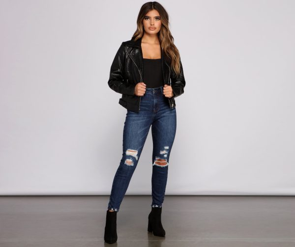So Extra High Rise Destructed Skinny Jeans - Image 5