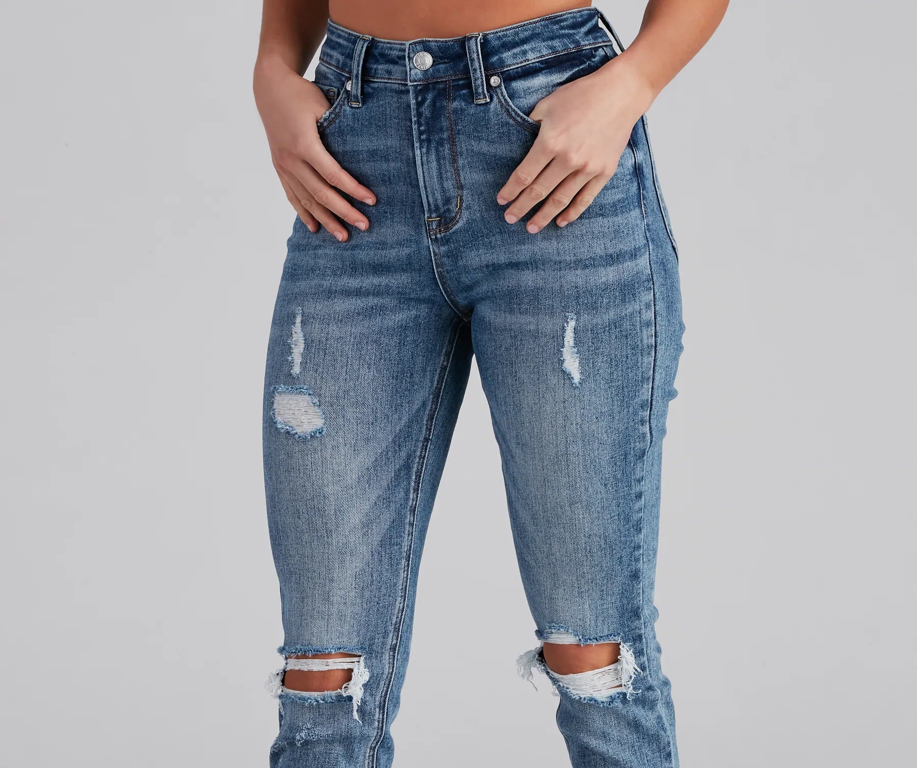 Taylor High Rise Cropped Skinny Jeans by Windsor Denim - Image 3