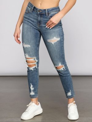 Josie Mid-Rise Cropped Skinny Jeans