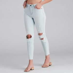 High-Rise Chic Style Skinny Jeans