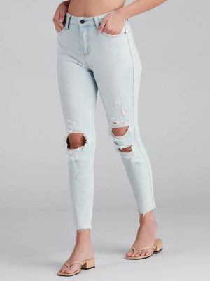 High-Rise Chic Style Skinny Jeans