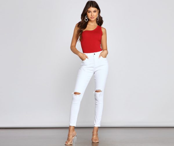 The Classic Distressed High Rise Skinny Jeans - Image 4