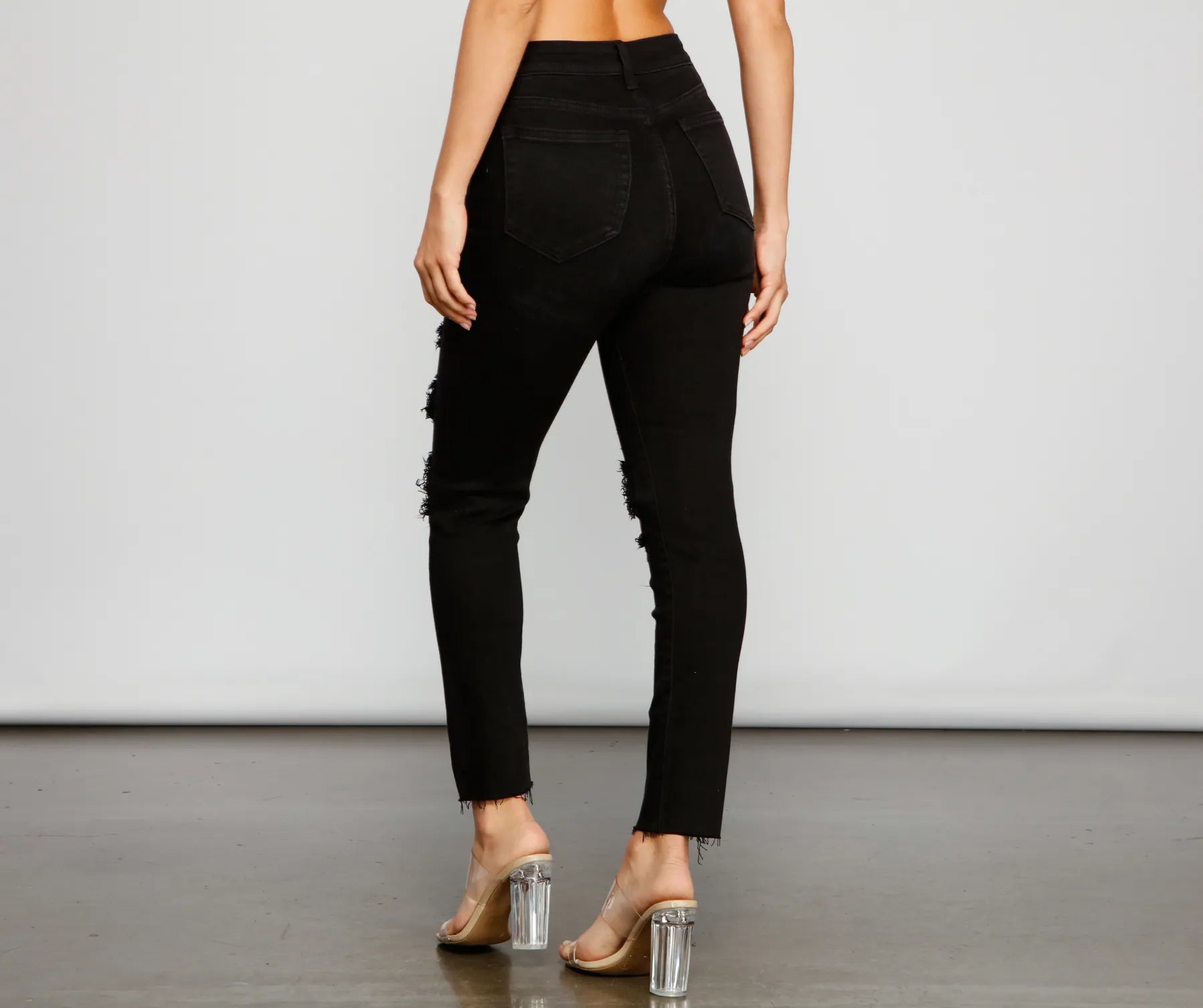 Sleek High Rise Skinny Jeans - Image 2