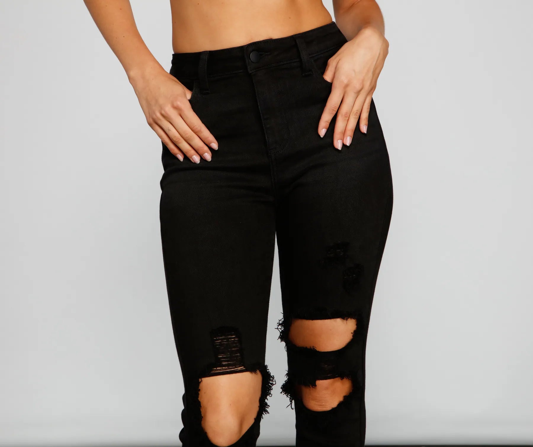 Sleek High Rise Skinny Jeans - Image 3