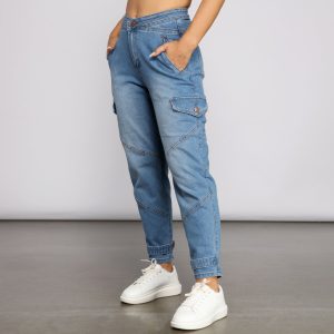 Such A Trendsetter Cargo Denim Joggers