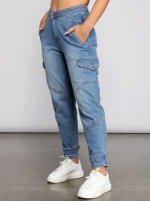 Such A Trendsetter Cargo Denim Joggers