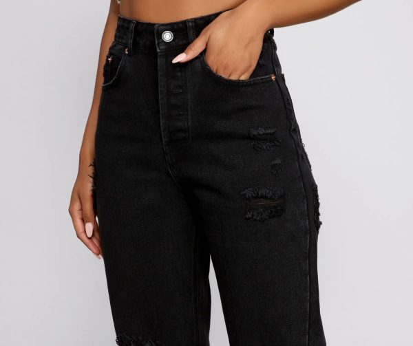 Extra High Rise Distressed Boyfriend Jeans - Image 3