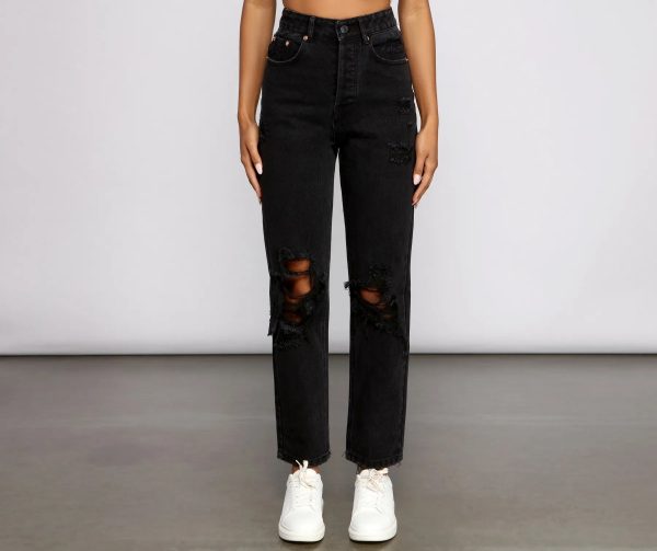 Extra High Rise Distressed Boyfriend Jeans - Image 5