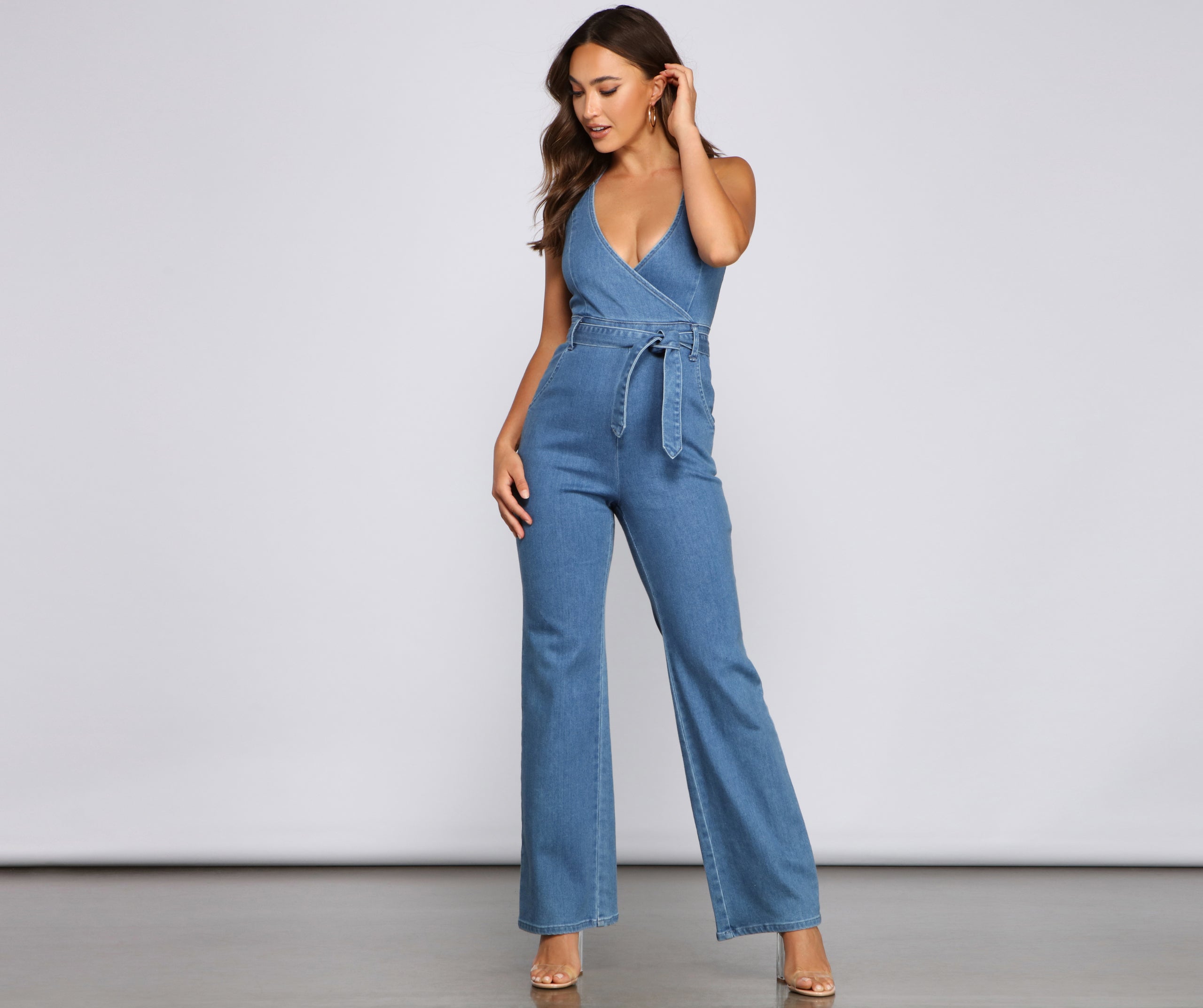 Denim Diva Halter Jumpsuit - Image 4