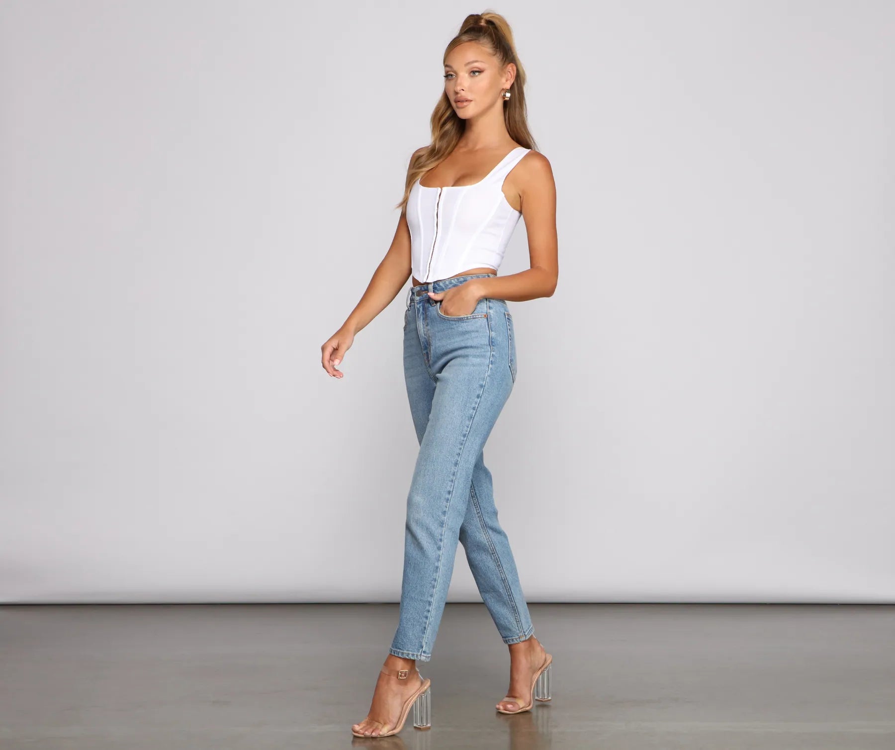 High-Rise Slim Straight Jeans - Image 5