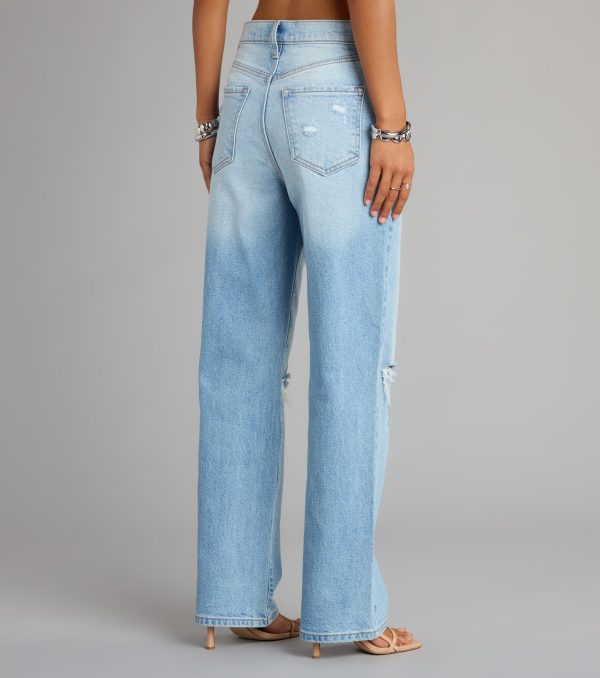 High-Rise Distressed Boyfriend Jeans - Image 2