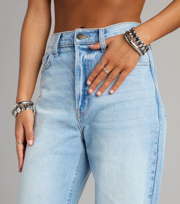 High-Rise Distressed Boyfriend Jeans - Image 3