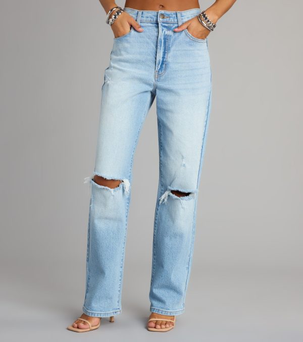 High-Rise Distressed Boyfriend Jeans - Image 4