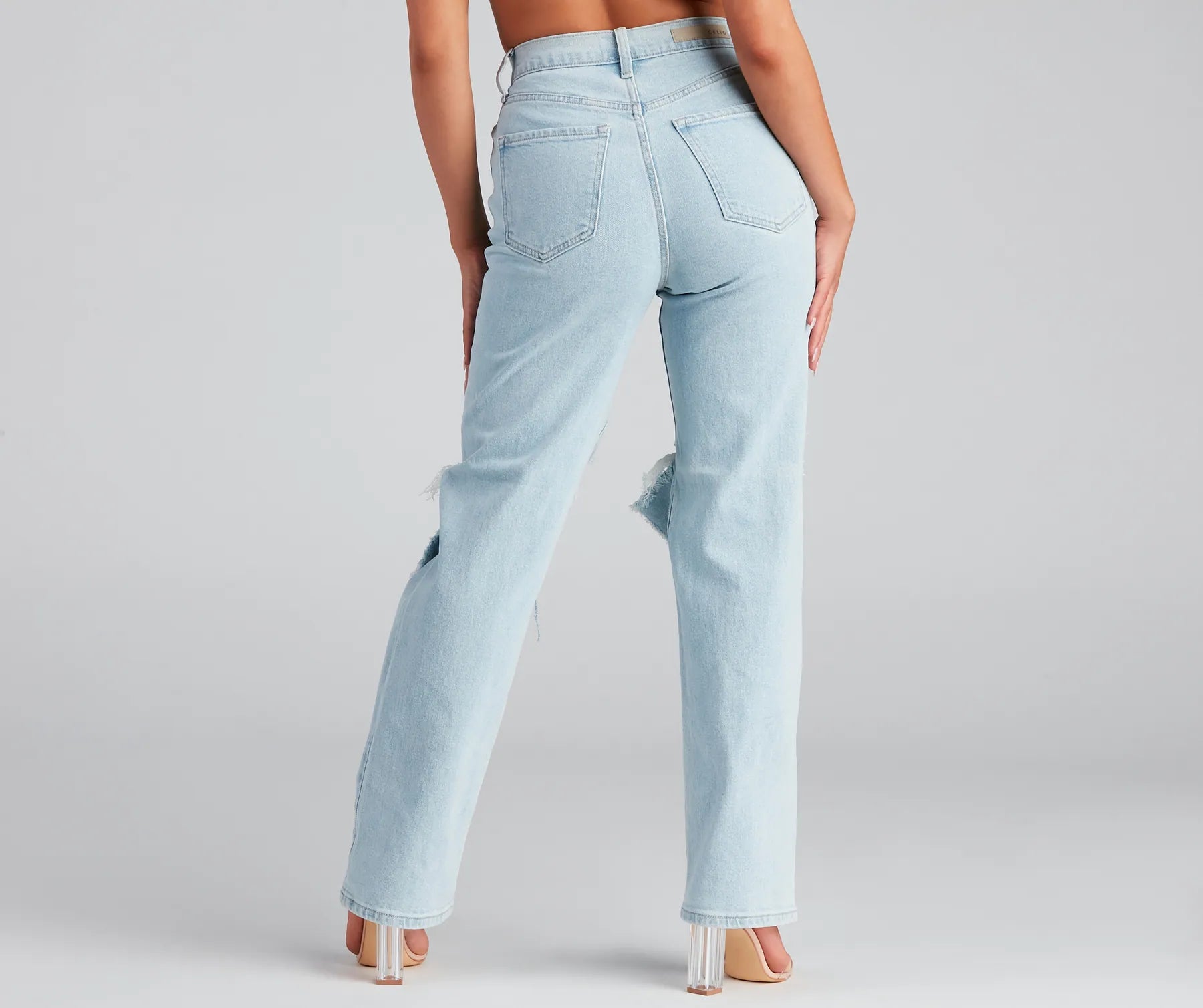 Good Vibes High Rise Boyfriend Jeans - Image 3