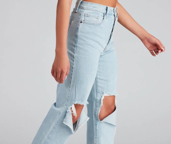 Good Vibes High Rise Boyfriend Jeans - Image 4