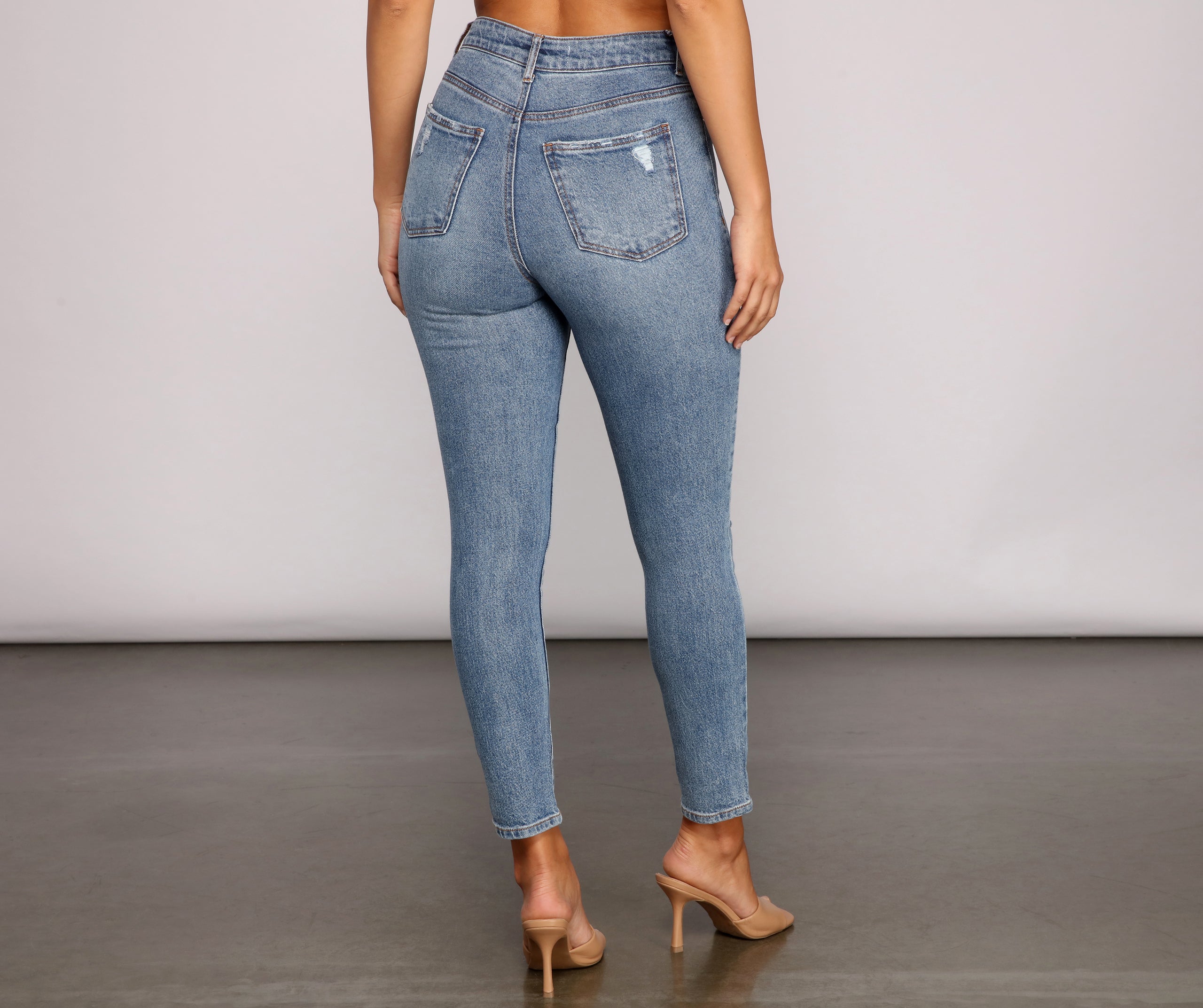 So Major High-Rise Destructed Skinny Jeans - Image 2