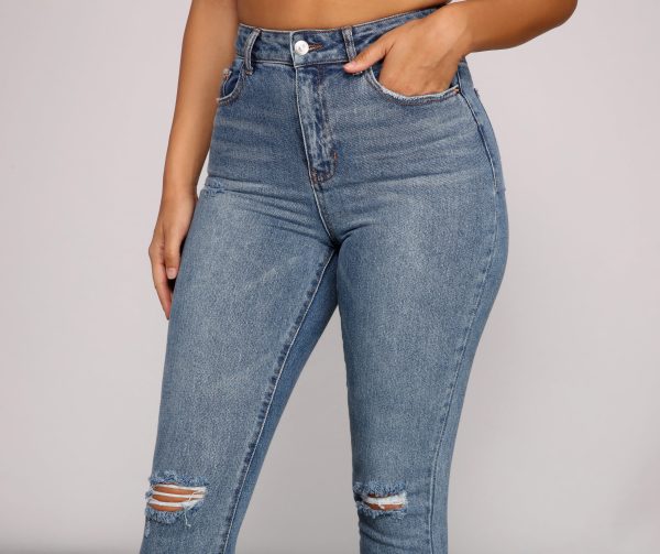 So Major High-Rise Destructed Skinny Jeans - Image 3