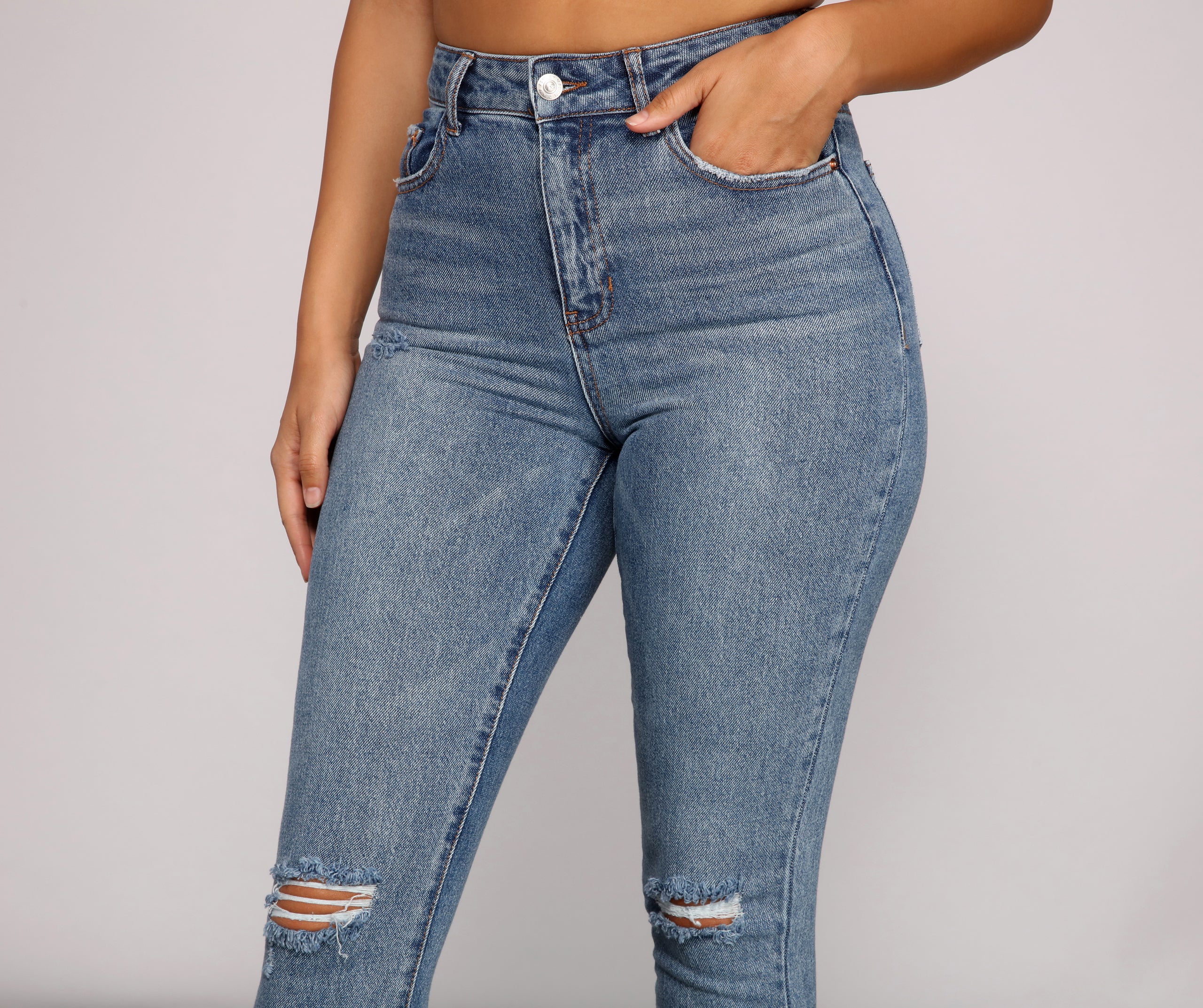 So Major High-Rise Destructed Skinny Jeans - Image 3