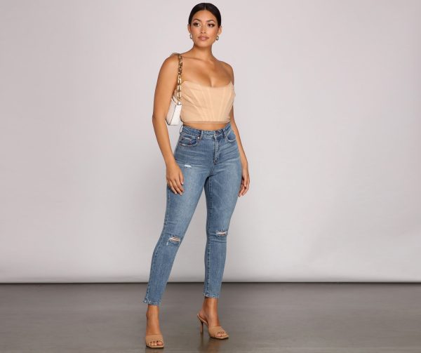So Major High-Rise Destructed Skinny Jeans - Image 4