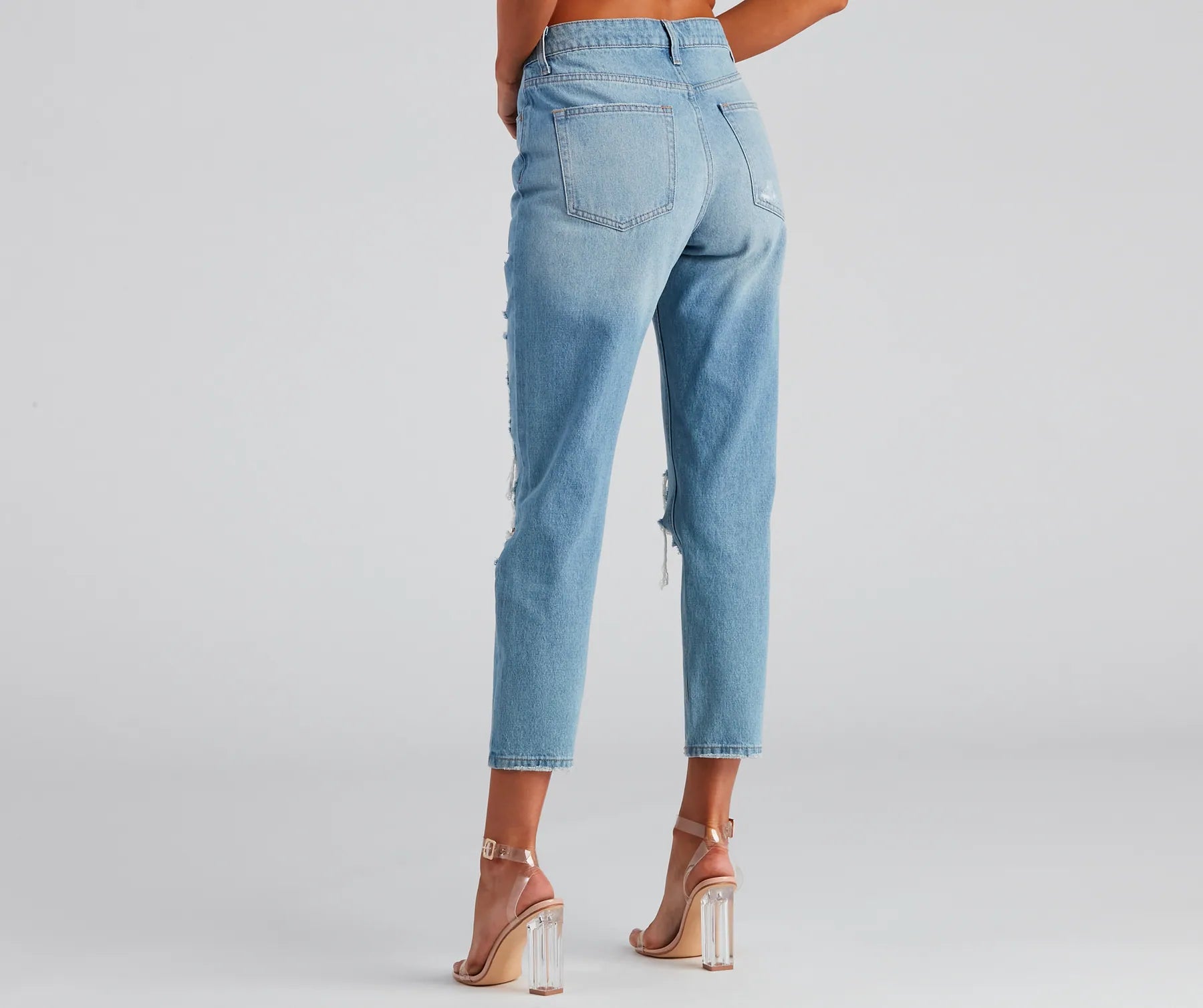 Ella Distressed Mom Jeans - Image 3