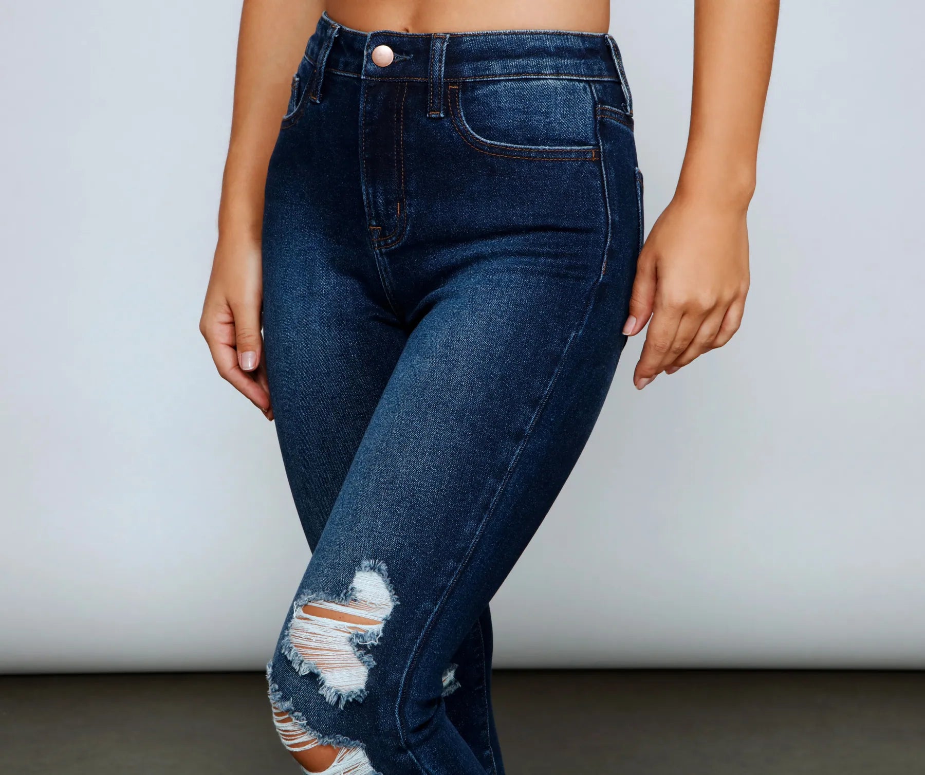 Taylor High Rise Cropped Skinny Jeans - Image 4