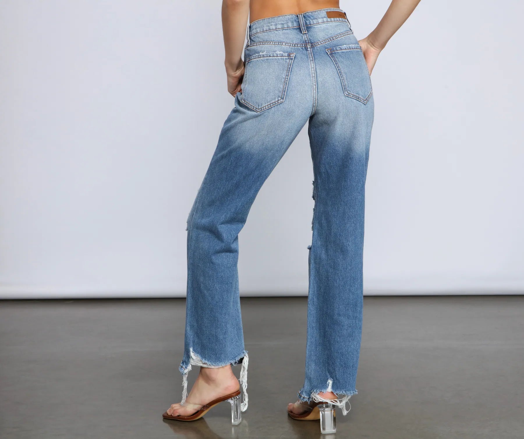 So The Drama High Rise Destructed Boyfriend Jeans - Image 2