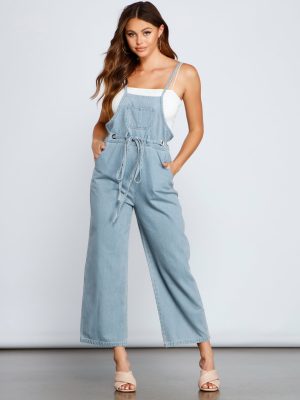 Girl Next Door Wide Leg Overalls