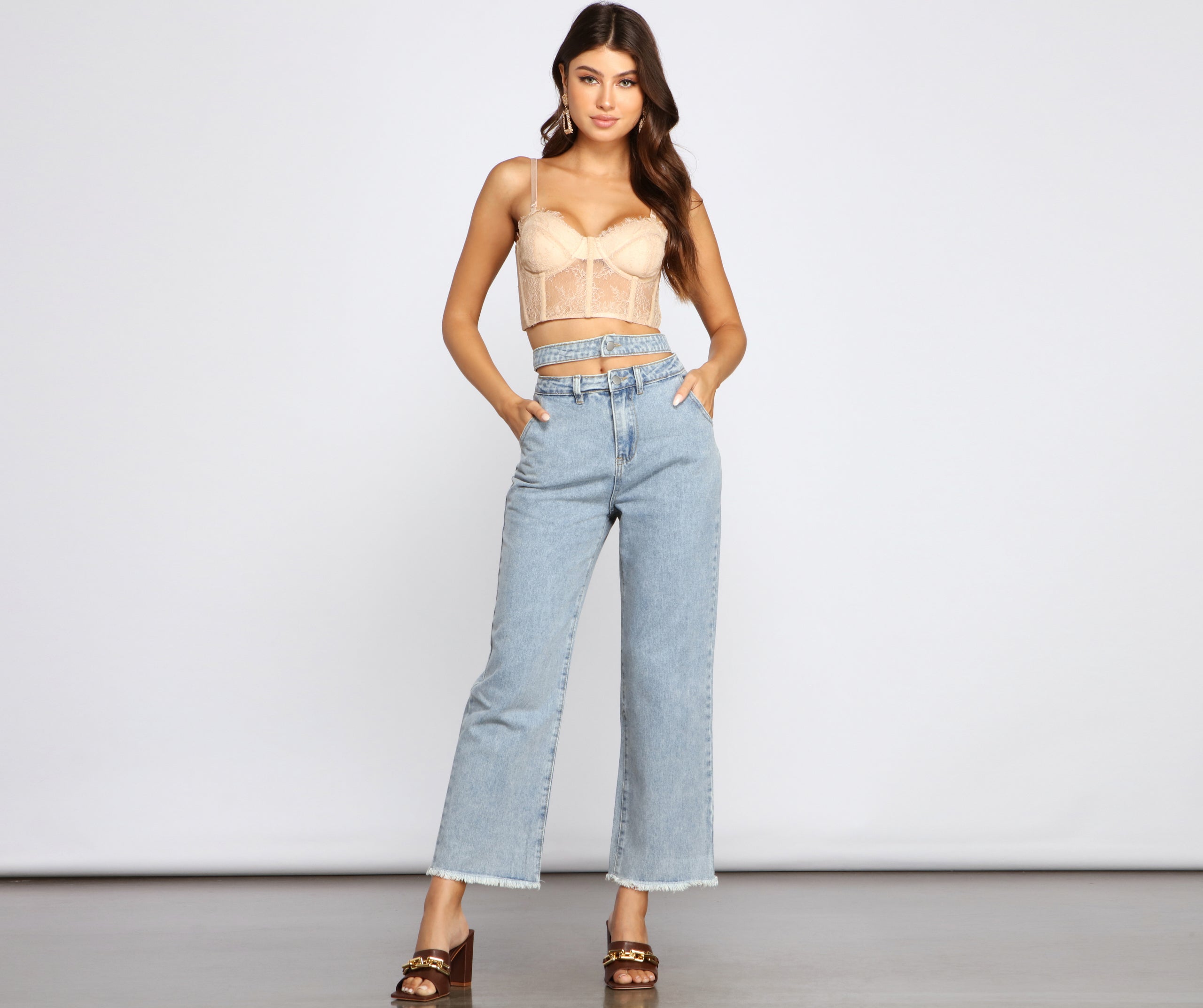 High Rise Cutout Boyfriend Jeans - Image 2